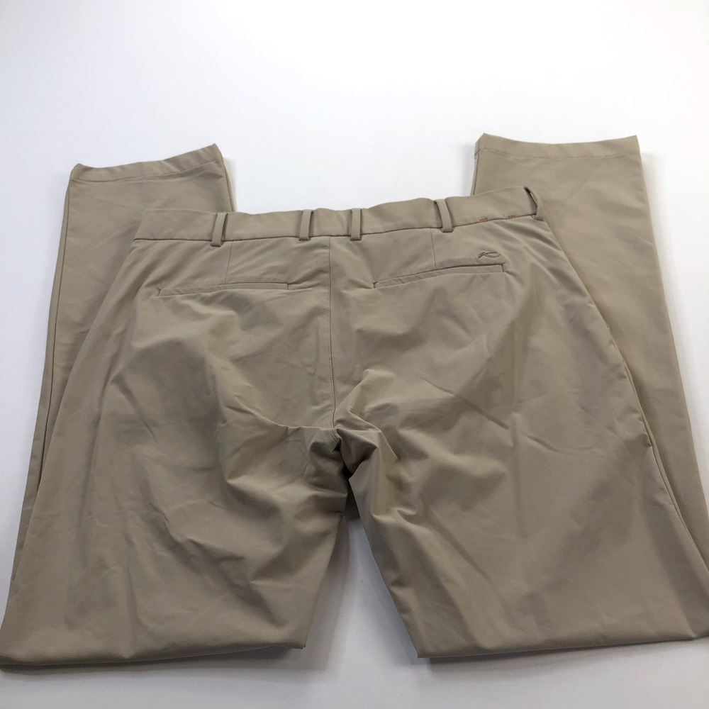 KJUS Ike 52 L (Fit 36W 32L) Mens Flat Front Chino Slacks Golf Pants Beige MINT
